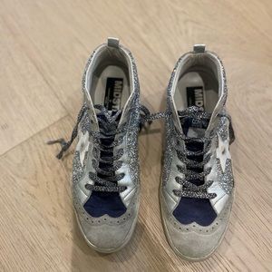 Golden goose size 41 midstar silver and purple